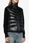 Moncler Down Padded Zip-up Cardigan In Black