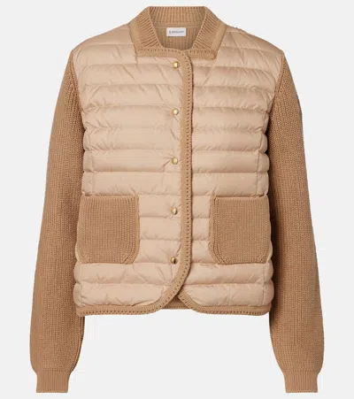 Moncler Down-paneled Cotton Cardigan