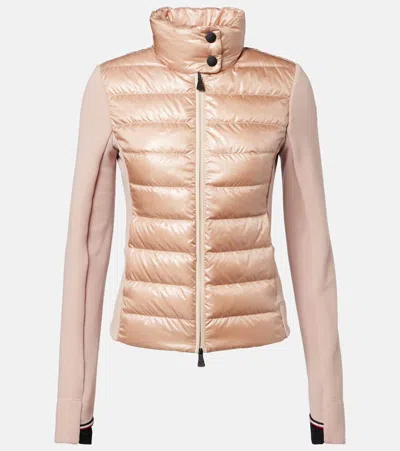Moncler Down-paneled Jacket In Pink