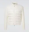 Moncler Cotton Quilted Zip Cardigan Sweater In White