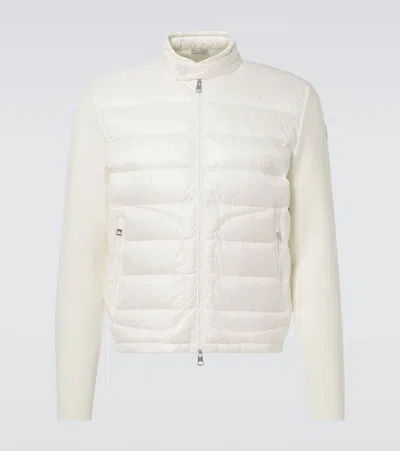 MONCLER DOWN-PANELED VIRGIN WOOL JACKET