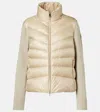 Moncler Daunenjacke Aus Wolle In Beige