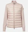Moncler Tricot Puffer Jacket In Black