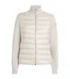 Moncler Women Nylon Down Jacket With Virgin Wool Inserts In White
