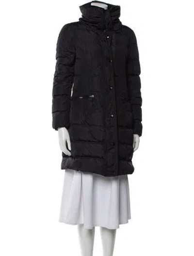 Pre-owned Moncler Down Parka In Black