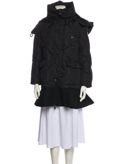 Pre-owned Moncler Down Parka In Black