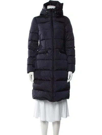 Pre-owned Moncler Down Parka In Blue