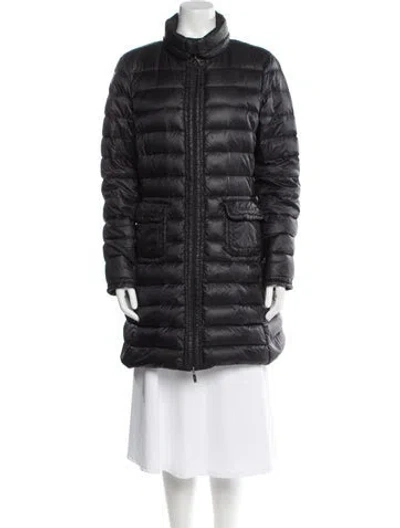 Pre-owned Moncler Down Parka In Gray