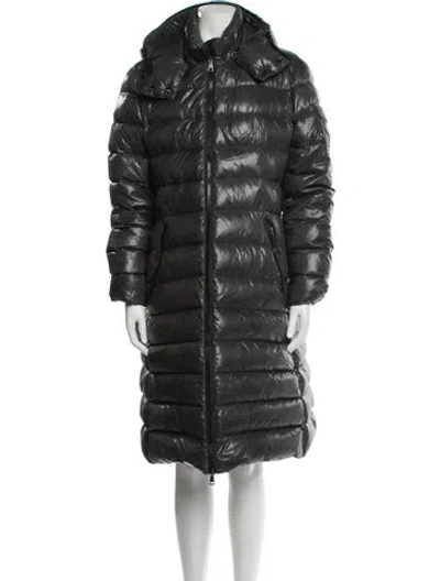 Pre-owned Moncler Down Parka In Gray