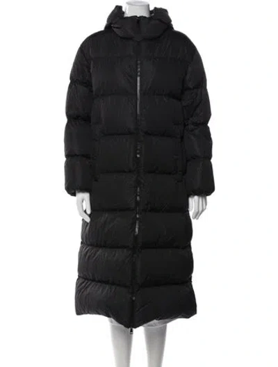 Pre-owned Moncler Down Parka In Gray