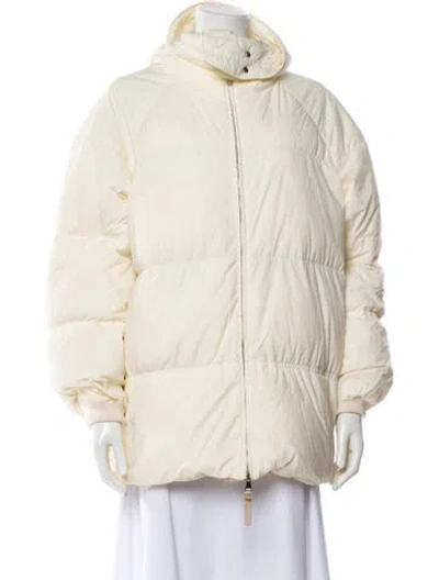 Pre-owned Moncler Down Puffer Coat In Neutral
