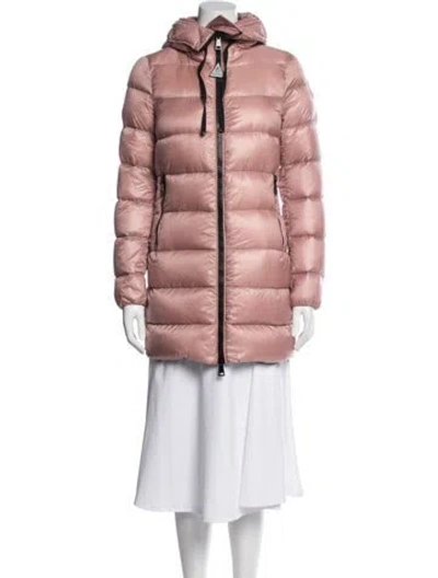 Pre-owned Moncler Down Puffer Coat In Pink