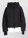 Moncler Ski Jacket With Hood And Elastic Cuffs In Black