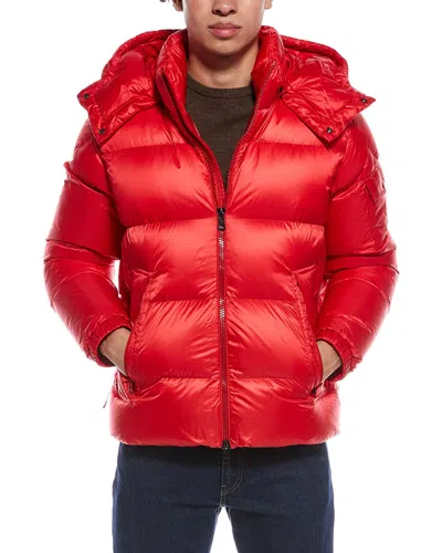 Moncler Down Puffer Jacket In Red