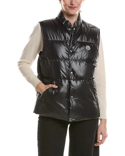 Moncler Down Puffer Vest In Black