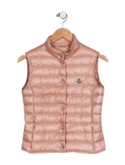Pre-owned Moncler Down Puffer Vest In Pink