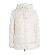 Moncler Diamond-quilted Hooded Short Down Jacket In White