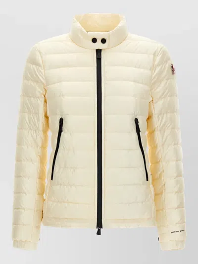 Moncler Down Quilted Parka Coat In White