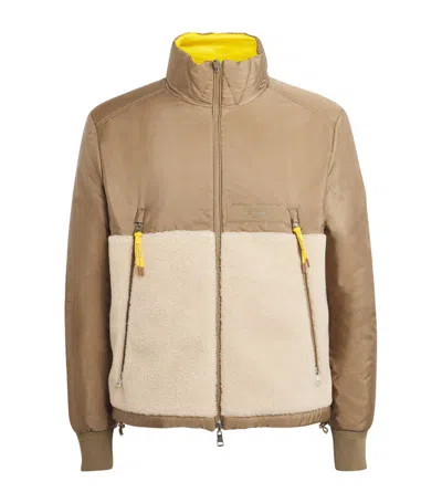 Moncler Down Reversible Vallorch Puffer Jacket In Neutrals