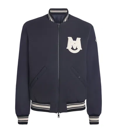 Moncler Down Reversible Vennes Bomber Jacket In Blue