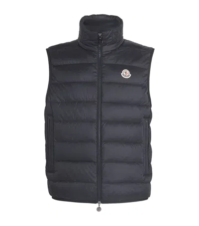 Moncler Down Rocoque Gilet In Black