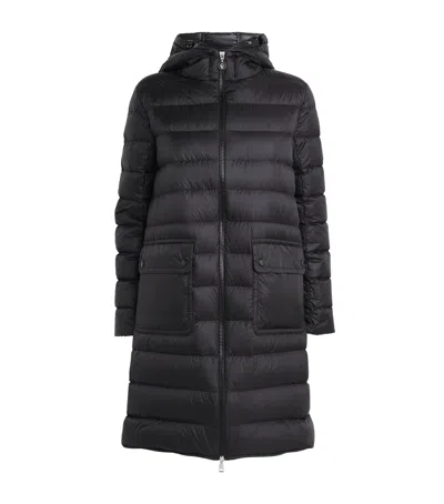 Moncler Down Sedan Long Parka Coat In 黑色