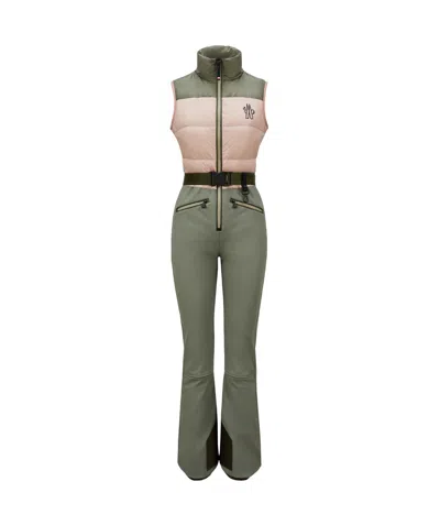 Moncler Down Ski Coat In Green