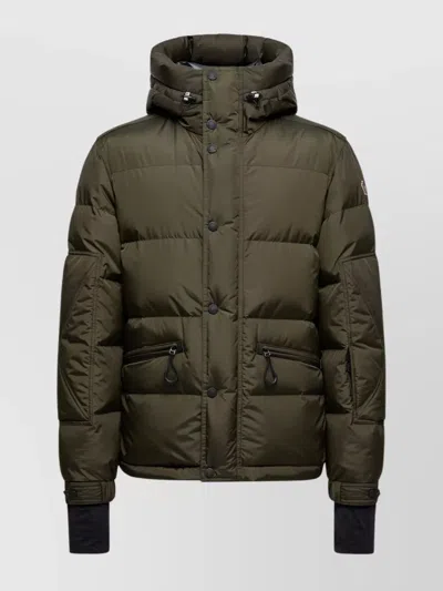 Moncler Down Ski Jacket Adjustable Hood In Black