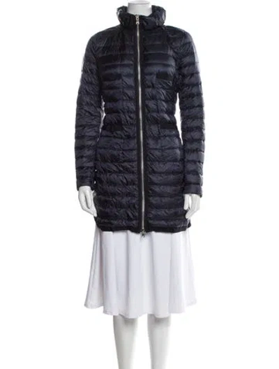 Pre-owned Moncler Down Striped Down Jacket In Black