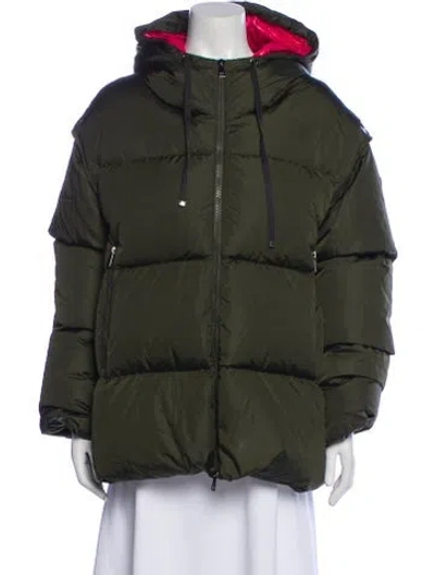 Pre-owned Moncler Down Utility Jacket In Green