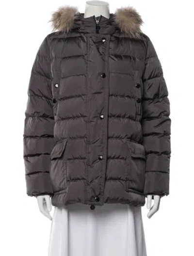 Pre-owned Moncler Down Utility Jacket In Purple