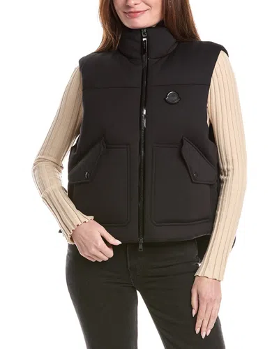 Moncler Down Vest In Black