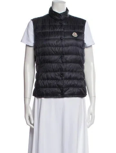Pre-owned Moncler Down Vest In Blue