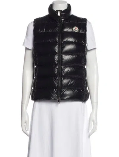 Pre-owned Moncler Down Vest In Blue