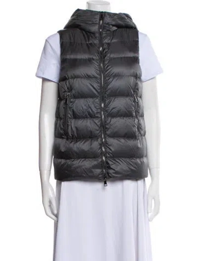 Pre-owned Moncler Down Vest In Blue