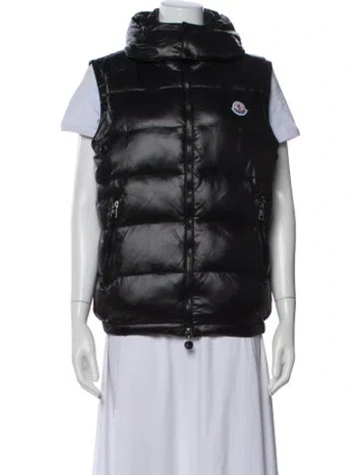 Pre-owned Moncler Down Vest In Blue