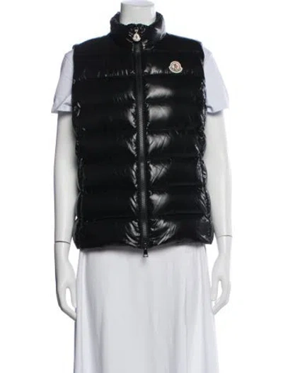 Pre-owned Moncler Down Vest In Blue