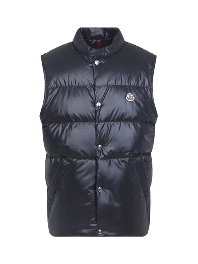 Moncler Down Vest In Red