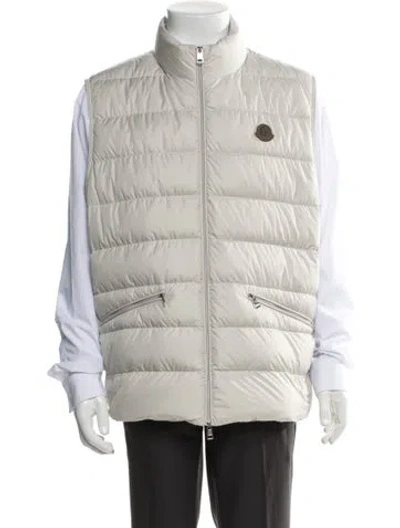 Pre-owned Moncler Down Vest In Neutral