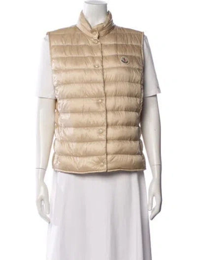 Pre-owned Moncler Down Vest In Neutrals