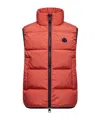 Moncler Down Vest In Orange