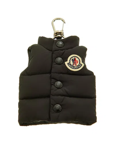 Moncler Down Vest Shape Key Ring In Black