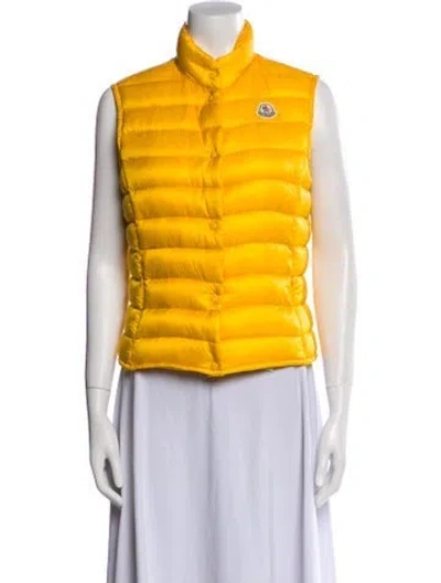 Pre-owned Moncler Down Vest W/ Tags In Yellow