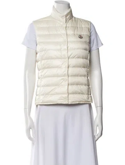 Pre-owned Moncler Down Vest In White