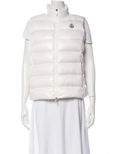 Pre-owned Moncler Down Vest In White