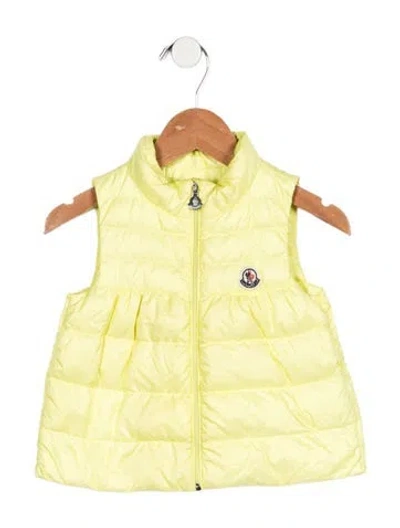 Pre-owned Moncler Babies' Down Vest In Yellow
