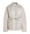 Moncler Down Water-repellent Belted Raray Jacket In White