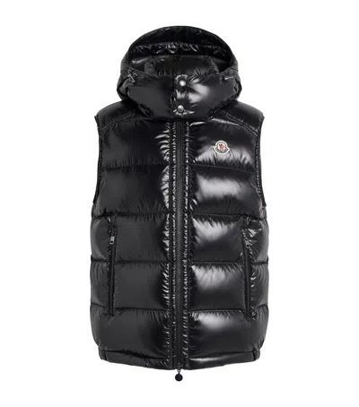 Moncler Down-filled Hooded Bormes Gilet In Black