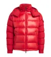 Moncler Maya Jacket Quilted Nylon Down Jacket In Red