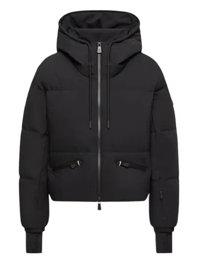 Moncler Down-filled Mini Quilted Ski Parka With Water-repellent Zip Closures In Black